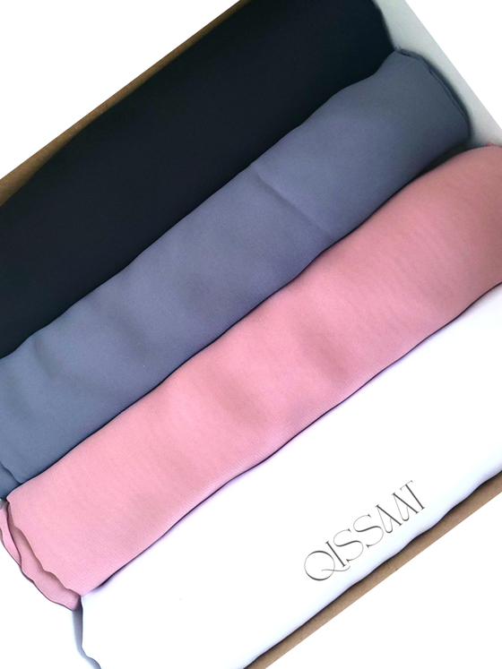 Everyday Essentials Chiffon Hijab Bundle - 4 for AED 120