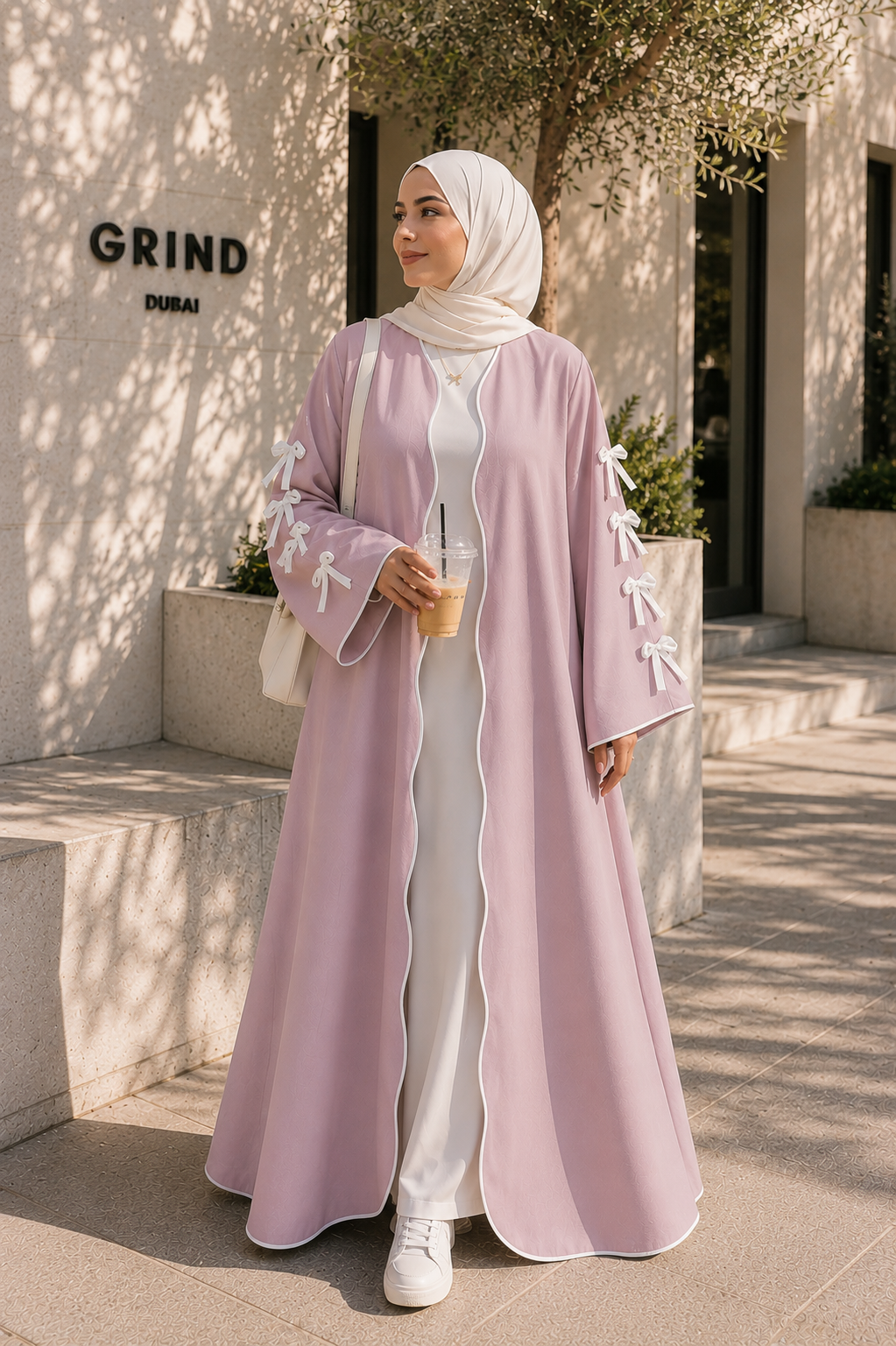 Bow Ribbon Abaya