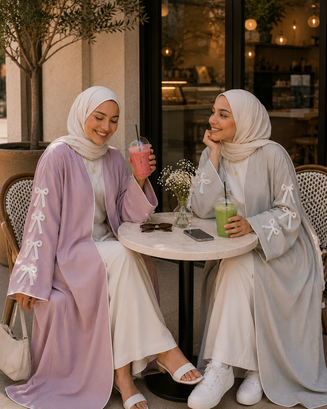 Bow Ribbon Abaya