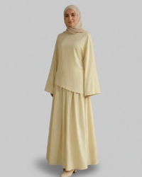 Asymmetric Modest Top & Maxi Skirt Set | Qissaat 5