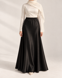 Silky Satin Maxi Skirt 1