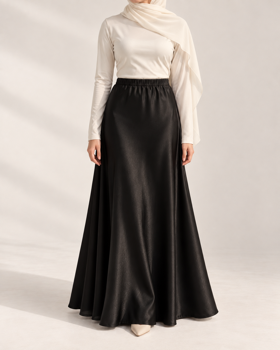Silky Satin Maxi Skirt