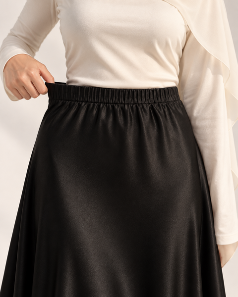 Silky Satin Maxi Skirt detail