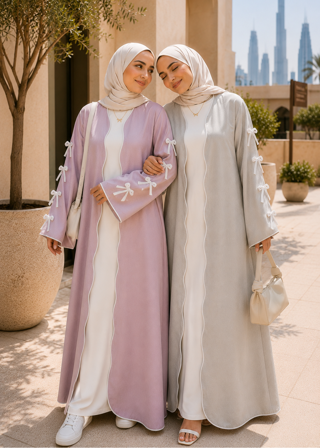 Bow Ribbon Abaya
