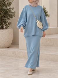 Winter Knit Co-ord Set | Oversized Sweater & Maxi Skirt 14