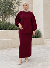 Winter Knit Co-ord Set | Oversized Sweater & Maxi Skirt 16