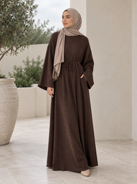Ribbed Belted Modest Maxi Dress | Qissaat 4