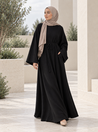 Ribbed Belted Modest Maxi Dress | Qissaat 8
