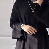 Ribbed Belted Modest Maxi Dress | Qissaat 7