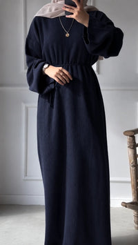 Ribbed Belted Modest Maxi Dress | Qissaat 16
